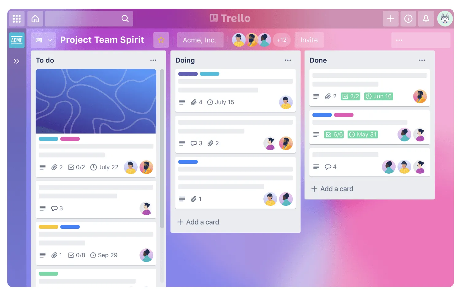 แดชบอร์ด Trello: Meistertask vs Trello