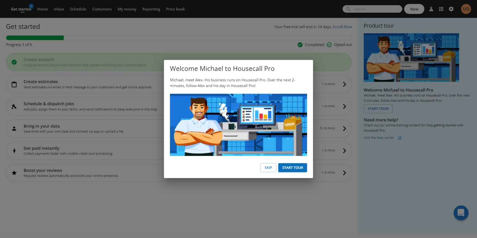 Software de gerenciamento de serviços de campo: Housecall Pro