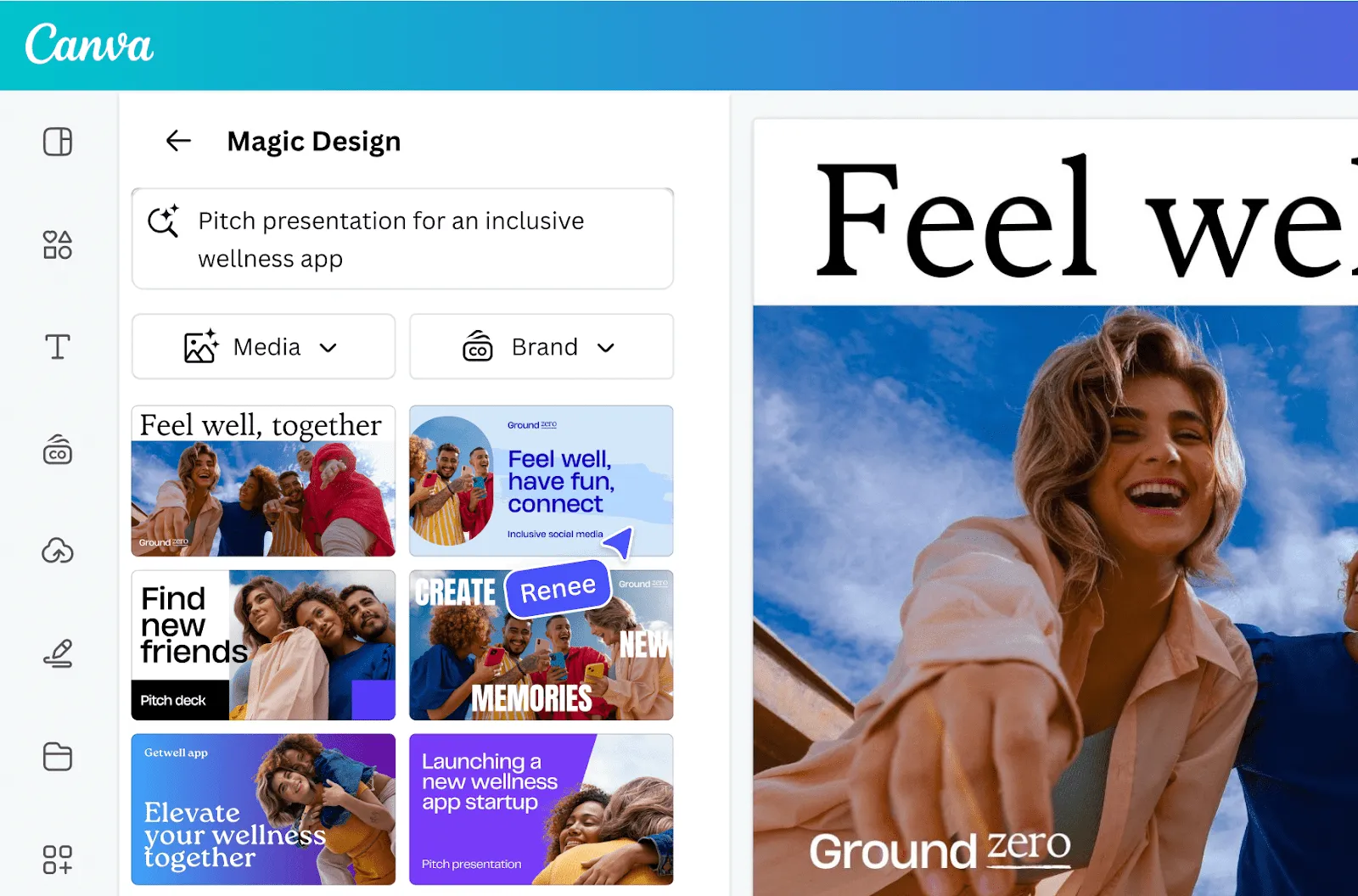 Canva AI (빠르고 시각 중심의 AI 이미지 생성에 최적)_디자이너를 위한 AI 에이전트
