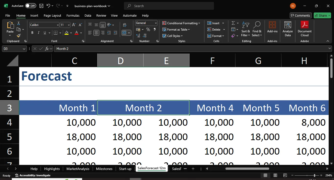 Allineamenti in Excel