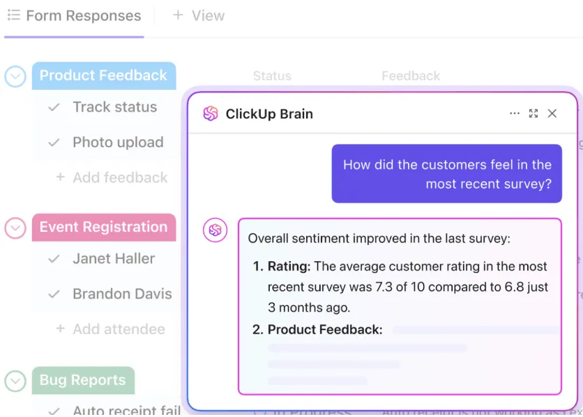 ClickUp의 AI 인사이트