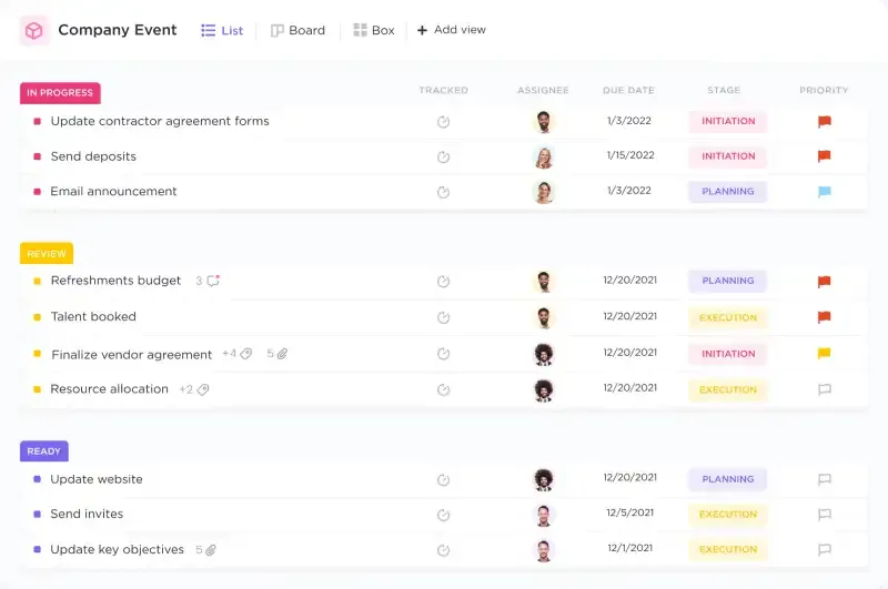 Vues ClickUp