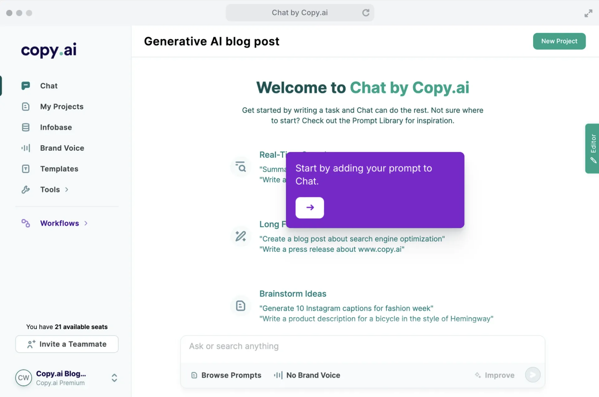 Copy.ai-chatt