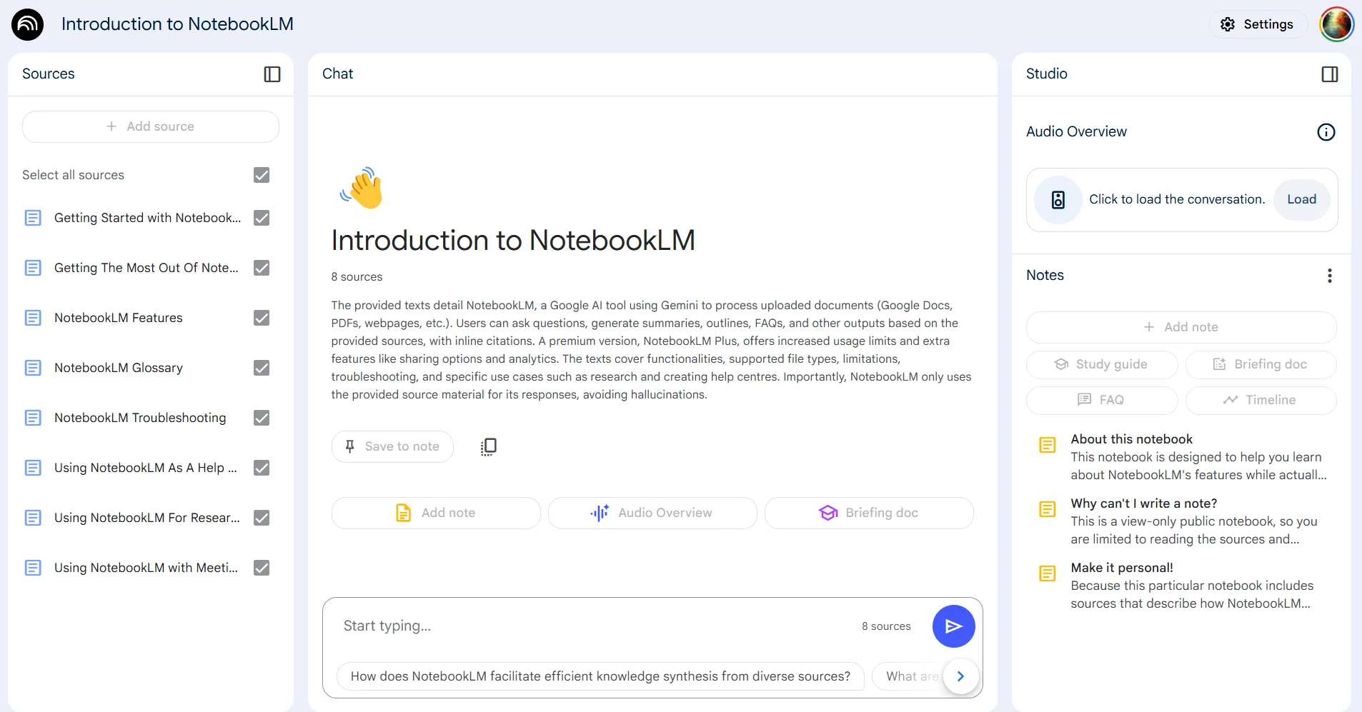 Табло NotebookLM