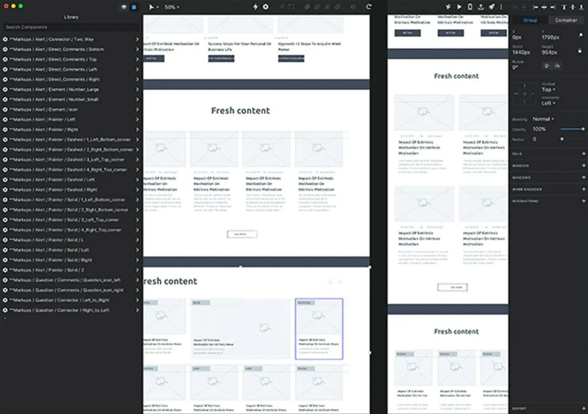 Công cụ wireframe từ InVision