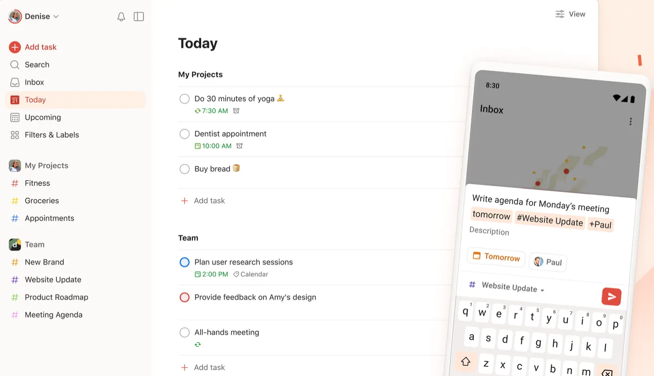 Time-Blocking-Apps: Todoist