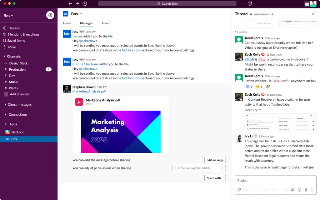 Box Slack-integratie
