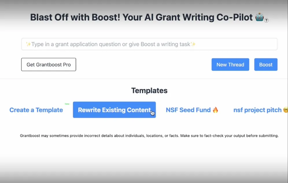 Grantboost_AI 보조금 작성 팀을 위한 tools