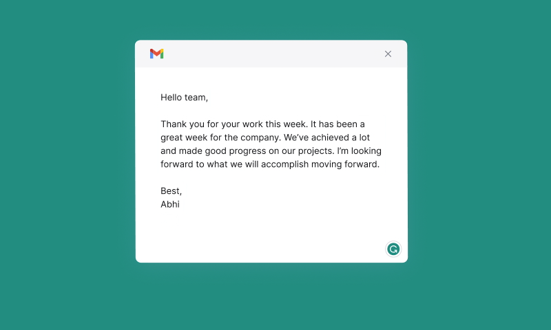 Recurso de composição e reescrita no Grammarly