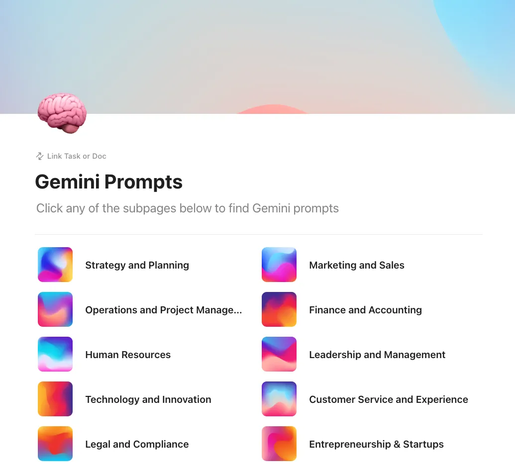 Gemini prompts