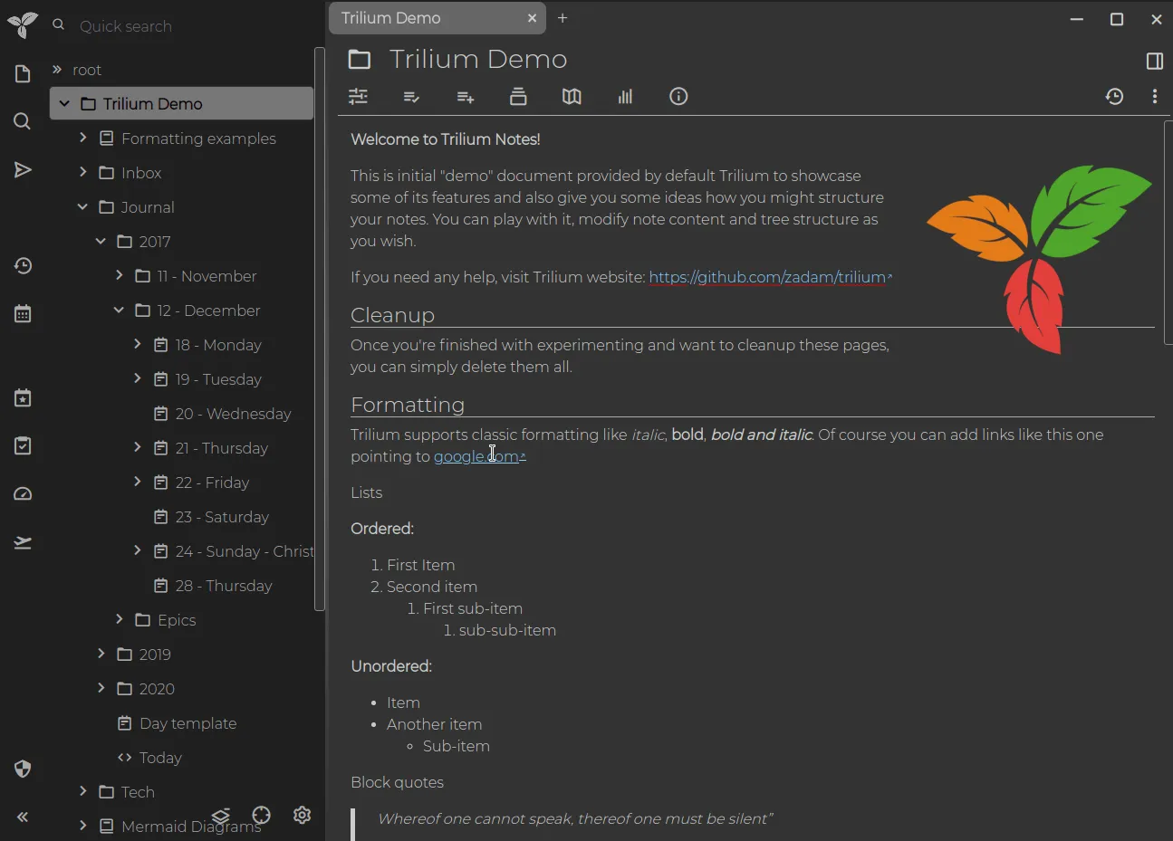 Trillium Editor