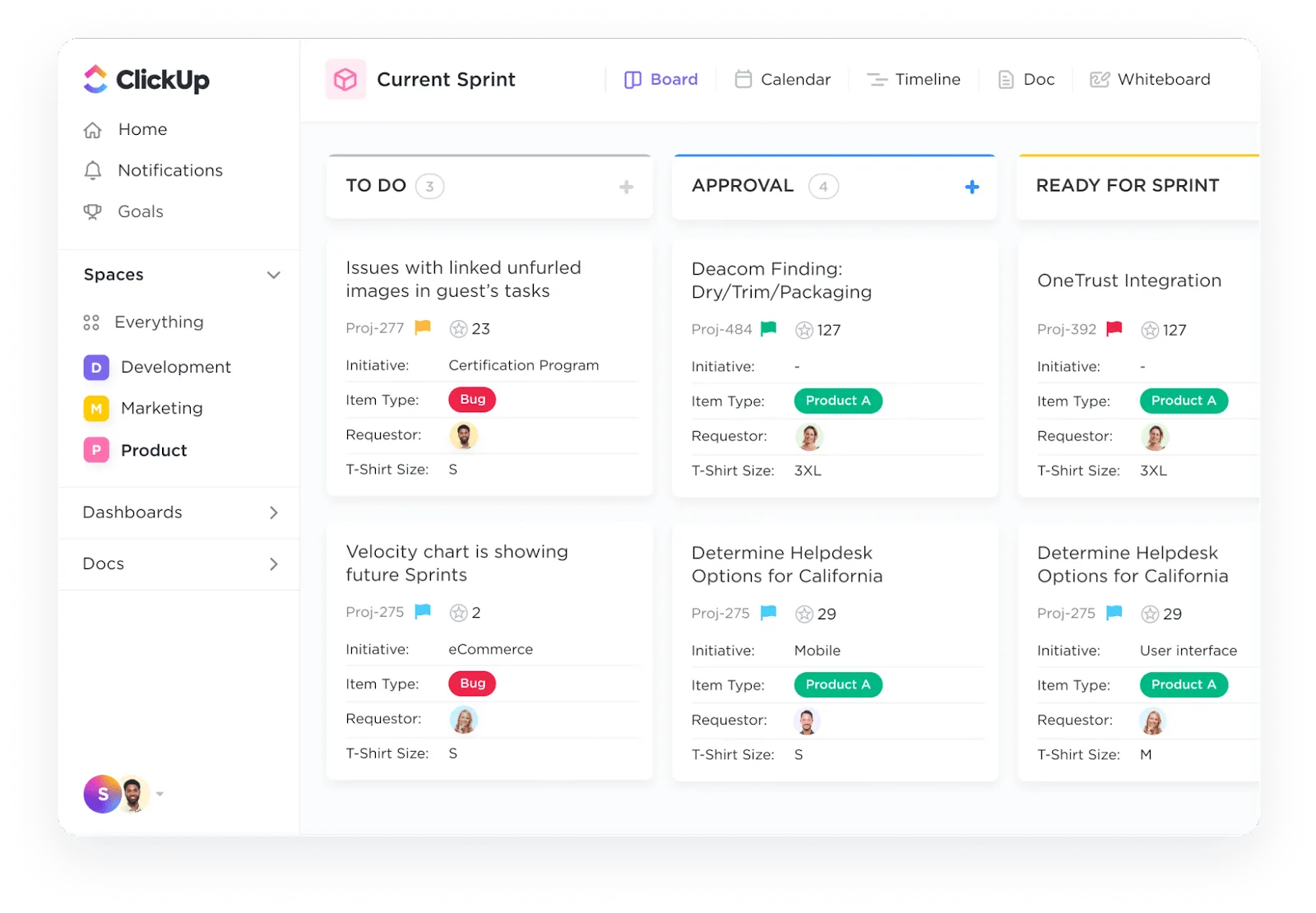 Vue Tableau ClickUp