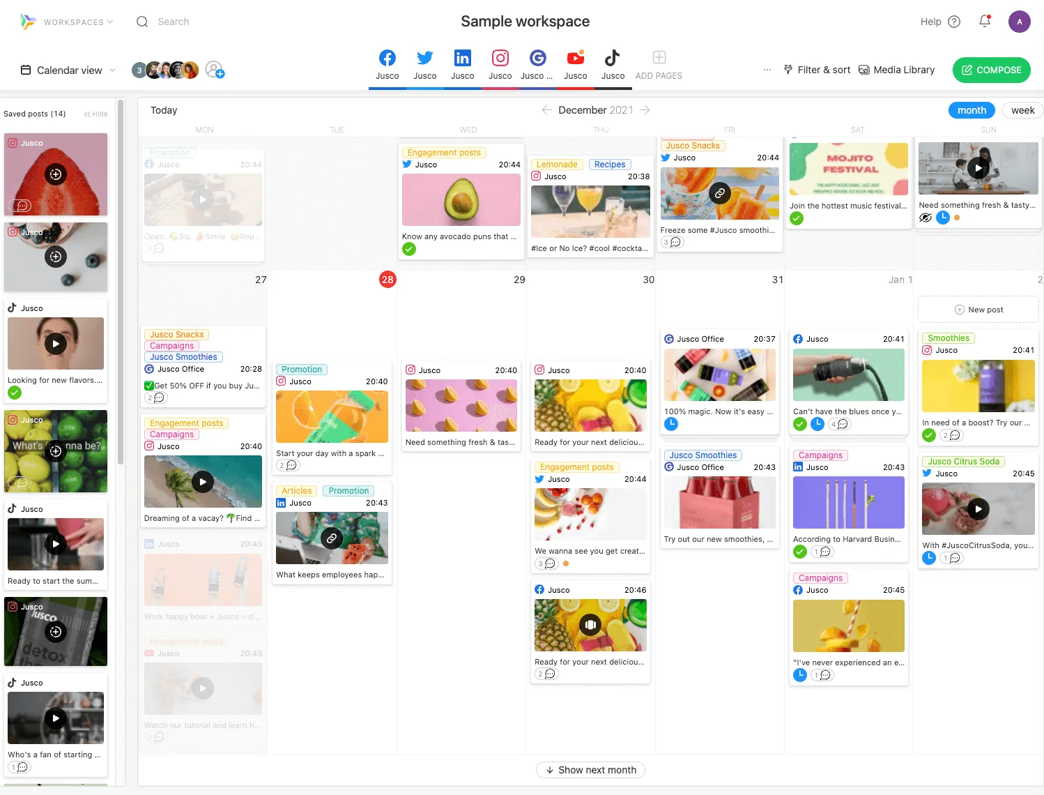 Calendário de Conteúdo Planable