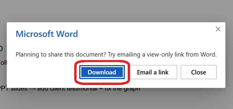 Télécharger le PDF dans la version navigateur de Microsoft Word