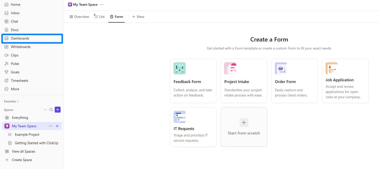 Análise avançada - Visualização do formulário ClickUp: Como alterar a imagem do cabeçalho do Google Form