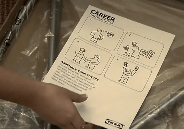 Campaña «Instrucciones para tu carrera profesional» de IKEA.