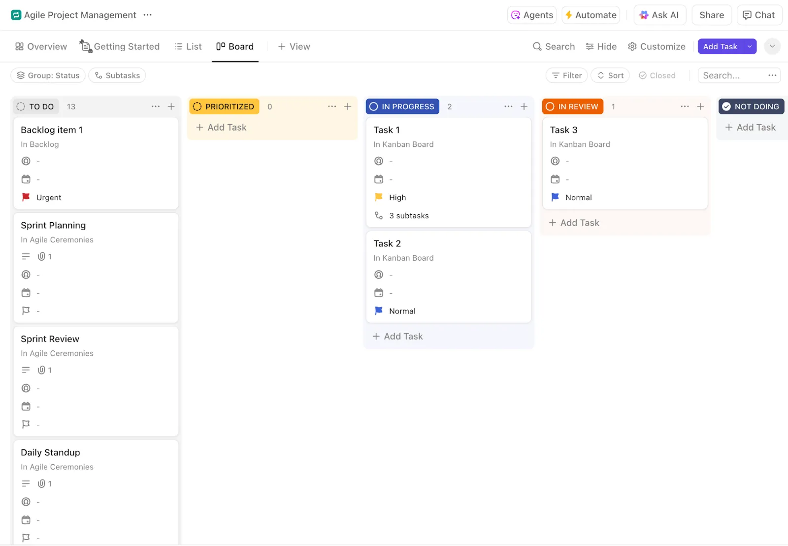 Quản lý dự án Agile với ClickUp