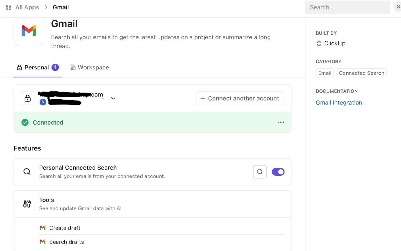 Gmail gelen kutunuzu ClickUp ile kolayca bağlayın ve Gmail'inizde ClickUp Brain'in yardımından yararlanın.