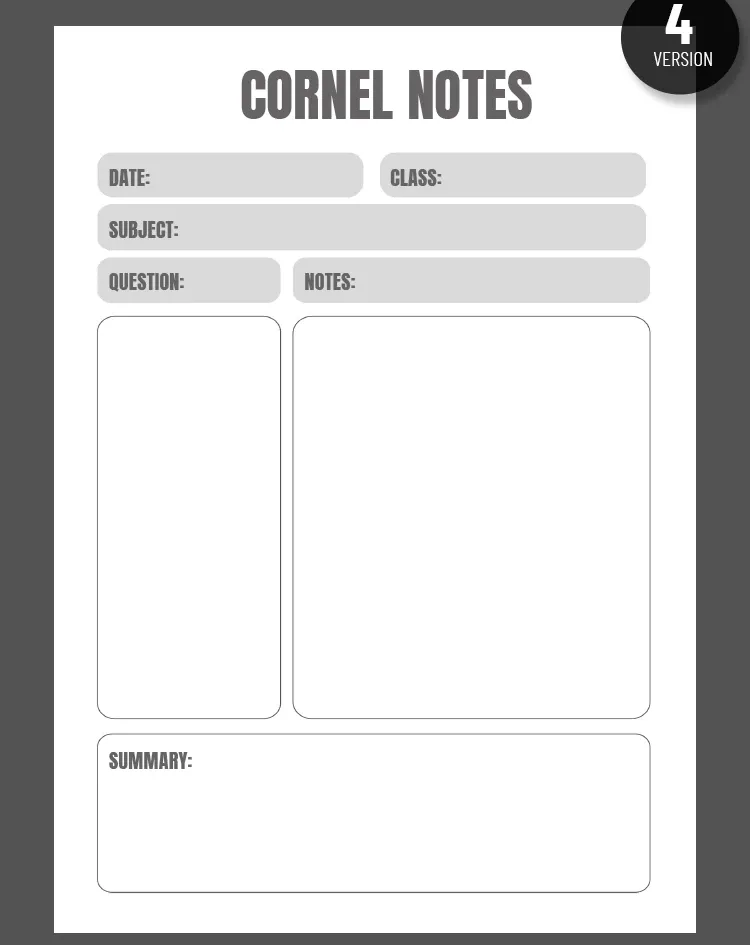 เทมเพลตการจดบันทึกแบบคอร์เนล-โน้ต-ใน Google Docs