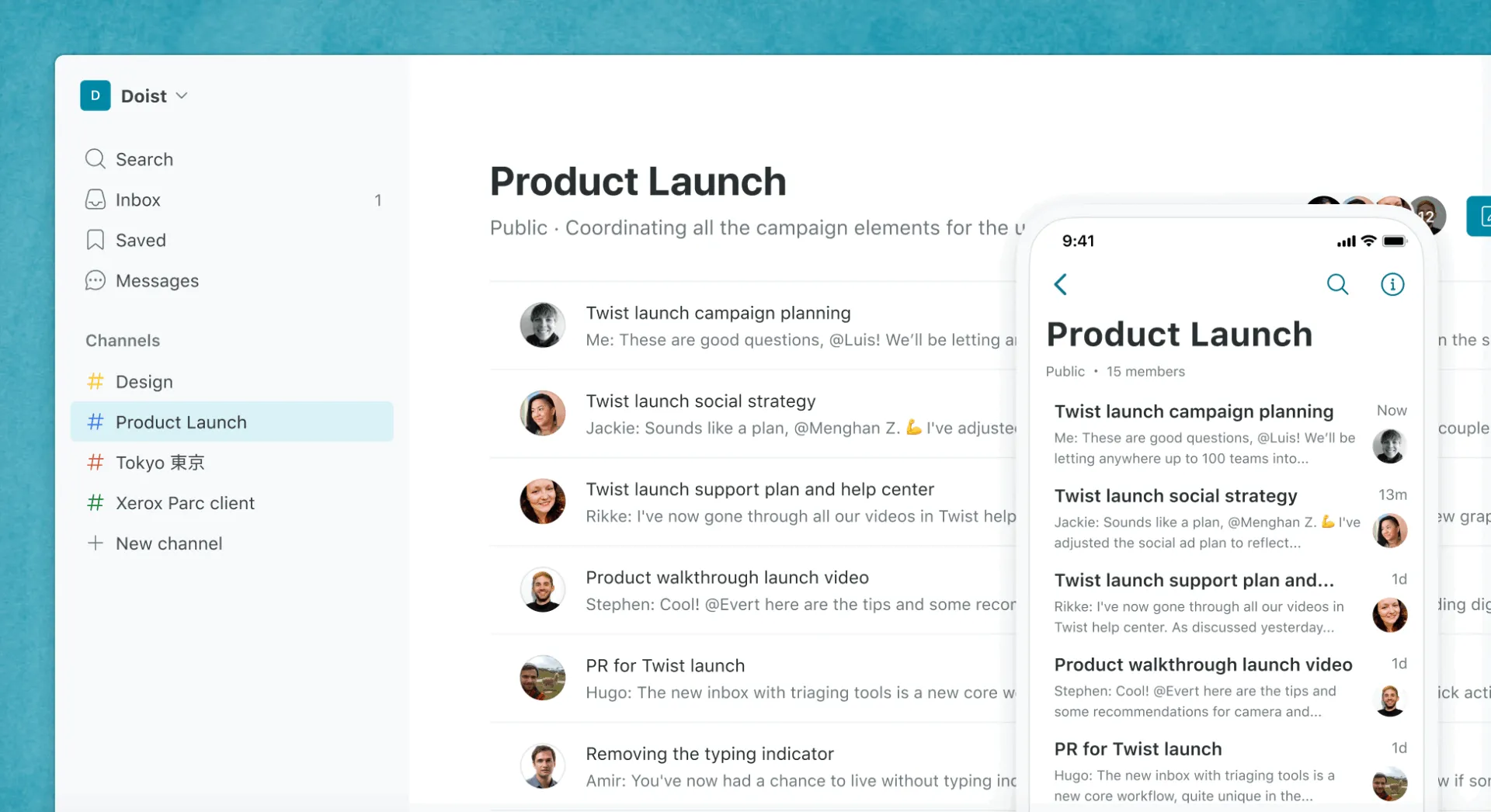 لوحة تحكم Twist:  twist مقابل slack