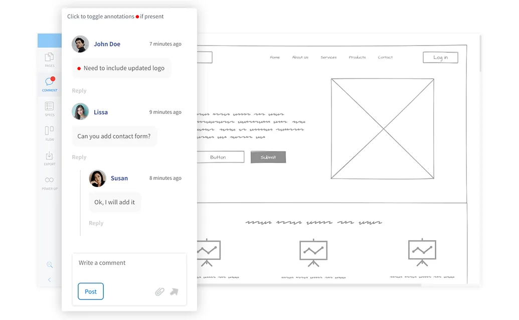 Công cụ wireframe từ MockFlow