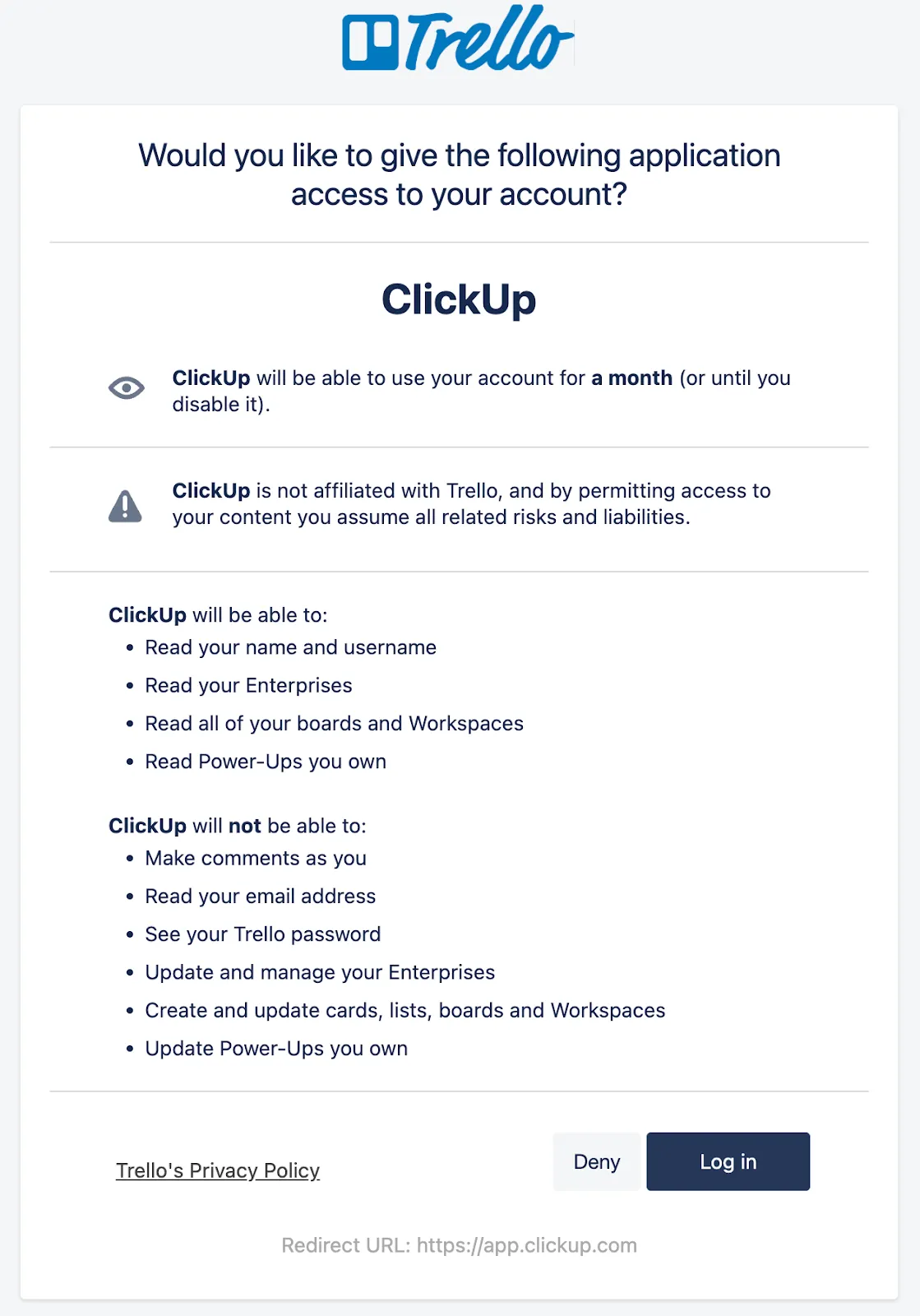 Collega il tuo account Trello: come importare Trello in ClickUp