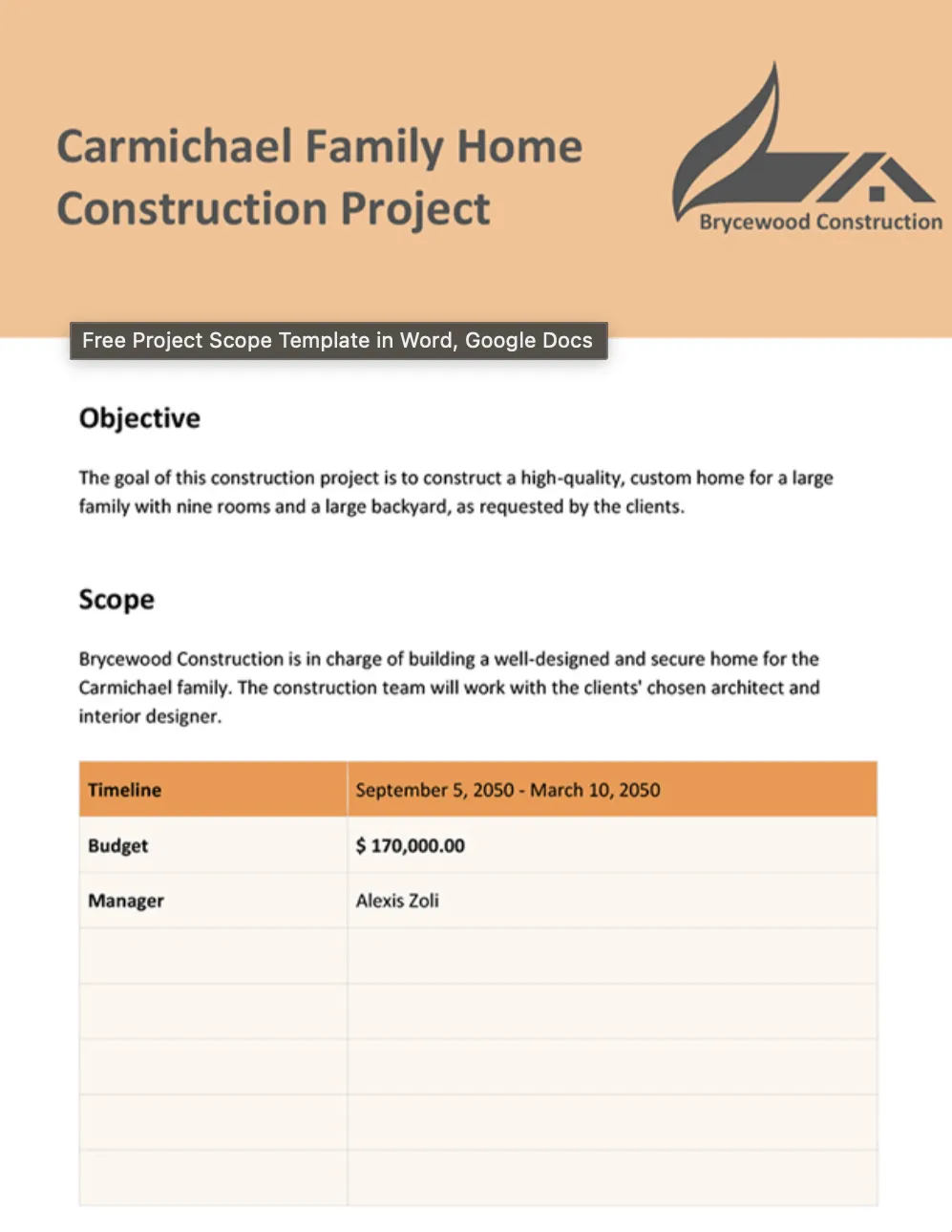 نموذج نطاق عمل المشروع من Template.Net: هيكل مستند رسمي لتوضيح توقعات العميل