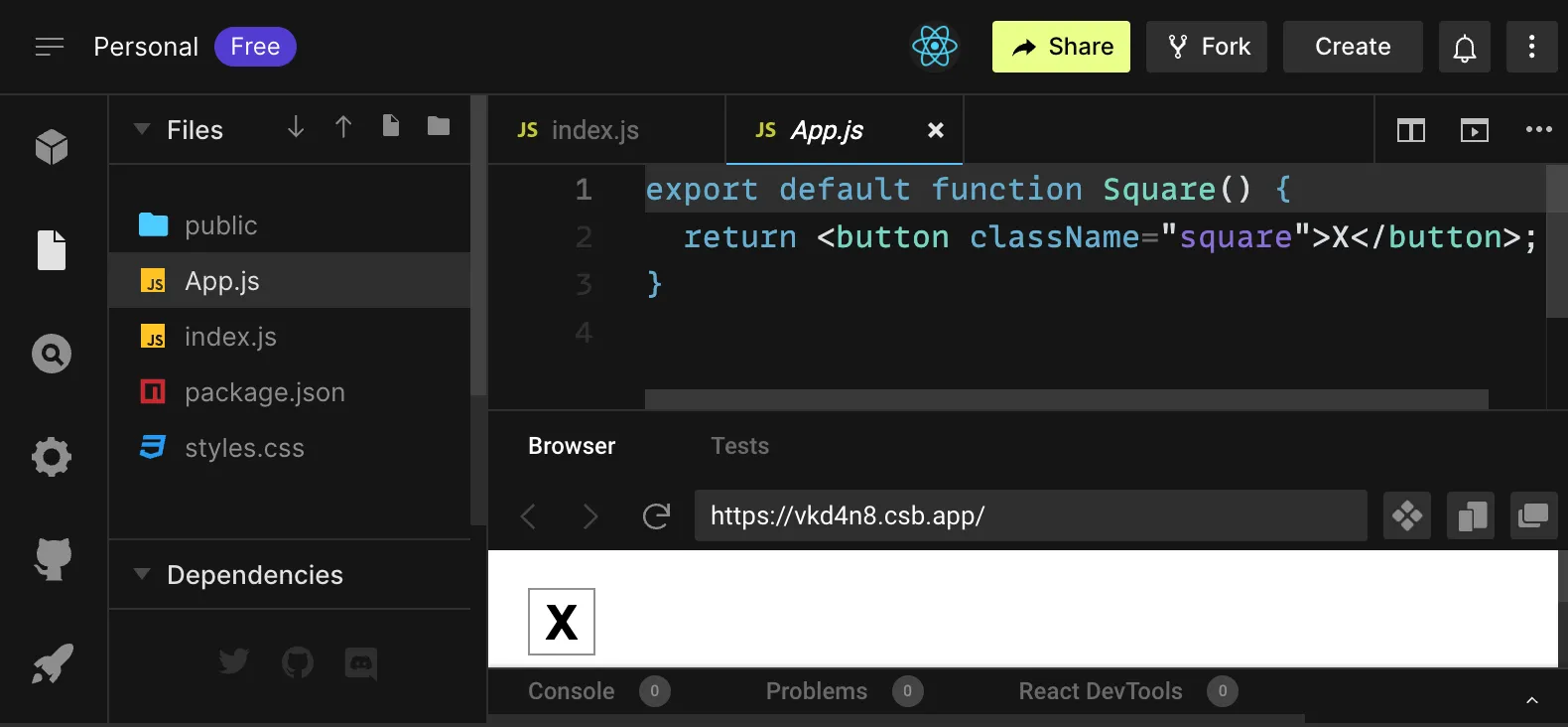 CodeSandbox: Công cụ lập trình Vibe