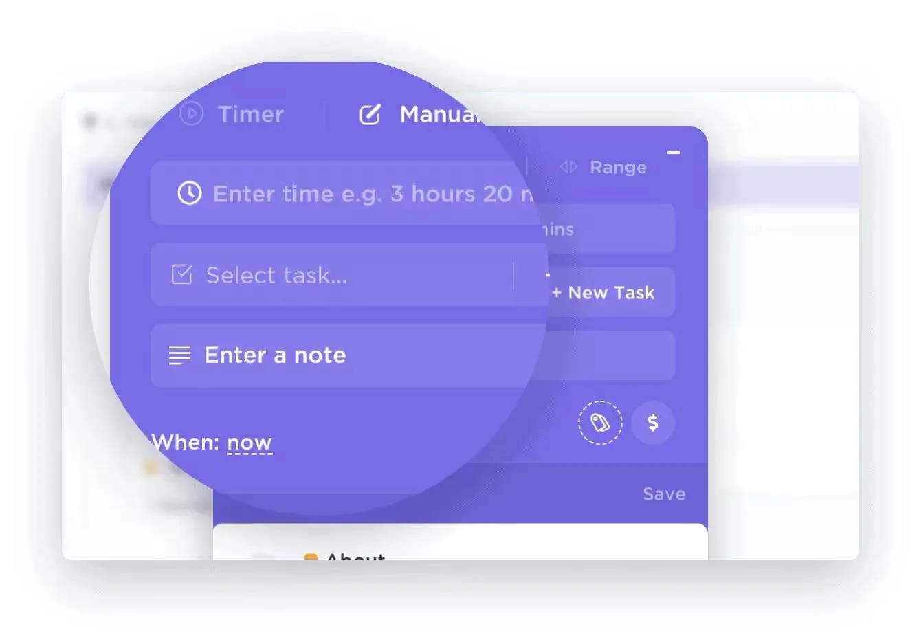 Control de tiempo de ClickUp