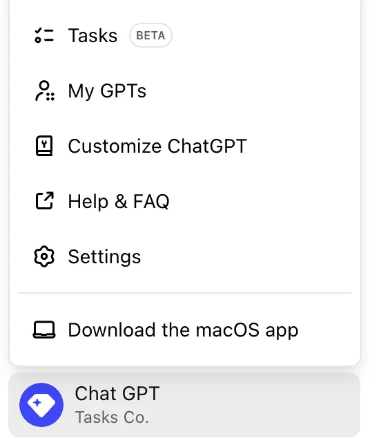 ChatGPTタスクへのアクセス方法:ChatGPTタスクの使い方