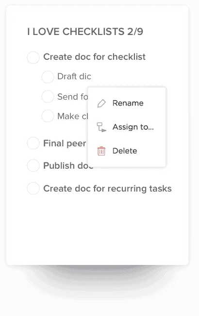 ClickUp-Checkliste zur Nachverfolgung jedes Details von der Planung bis zur Durchführung mit den Features der Veranstaltungsmanagement-Software.