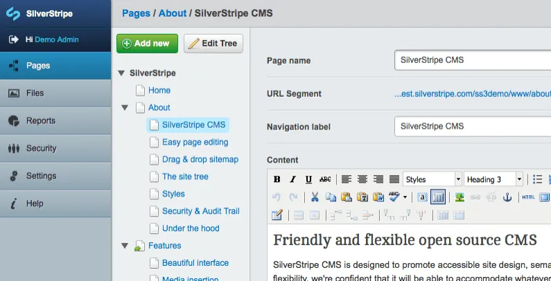 Silverstripe คือระบบจัดการเนื้อหา (CMS)