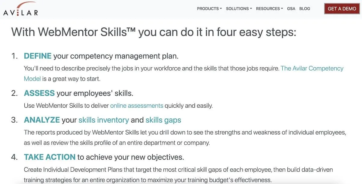 Software de gestão de competências: como utilizar o WebMentor Skills™ da Avilar em 4 passos simples