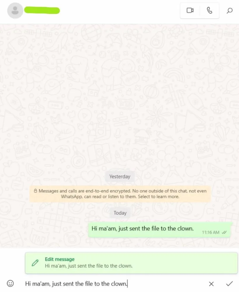 Comment modifier des messages WhatsApp : sélectionnez « Modifier » et apportez vos modifications.