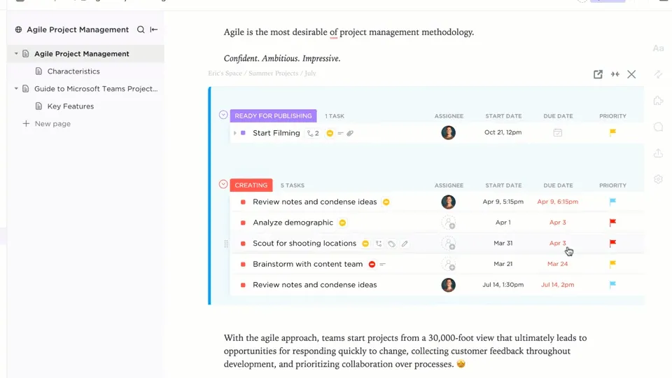 ClickUp Docs: กระบวนการออกแบบ UX