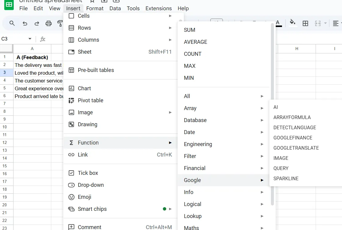Accedi alle funzionalità basate sull'IA in Google Workspace