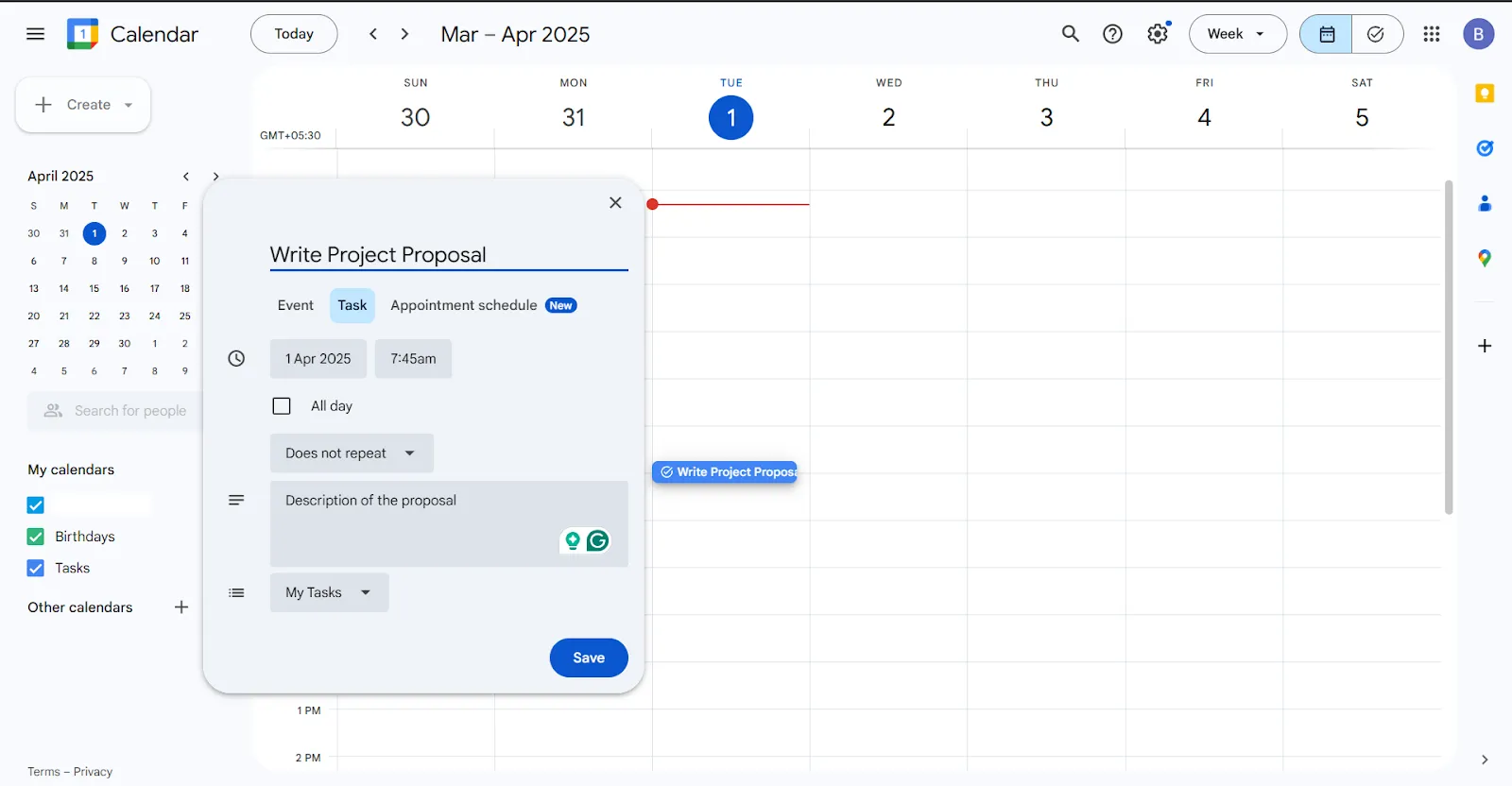 Projectvoorstel schrijven: tijdblokken in Google Agenda