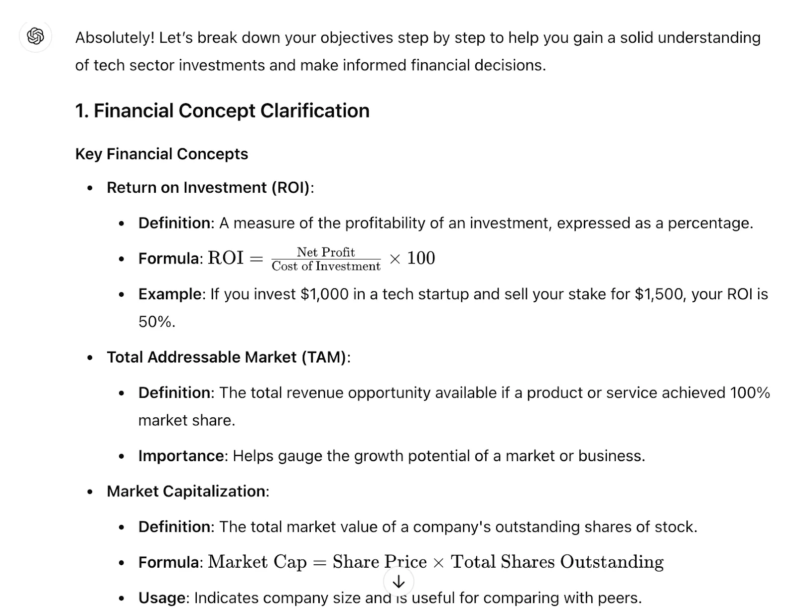 Informations sur les investissements Invite