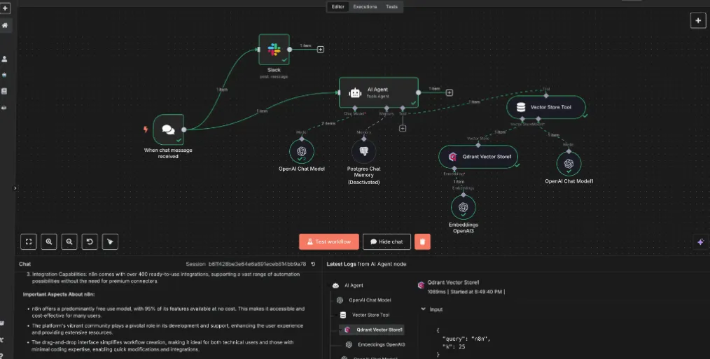 Automatisation des flux de travail sur n8n