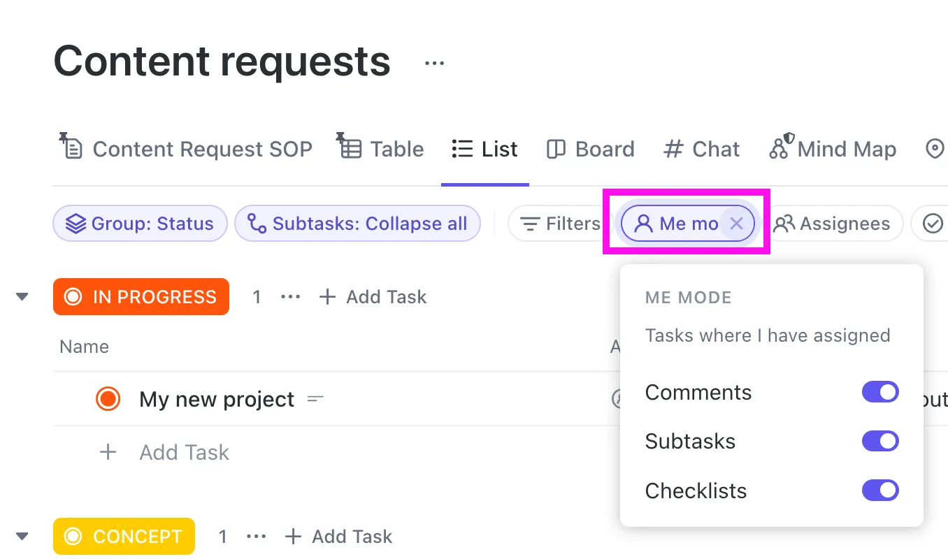 ClickUp Me Mode: consigli per la gestione del tempo per titolari di imprese