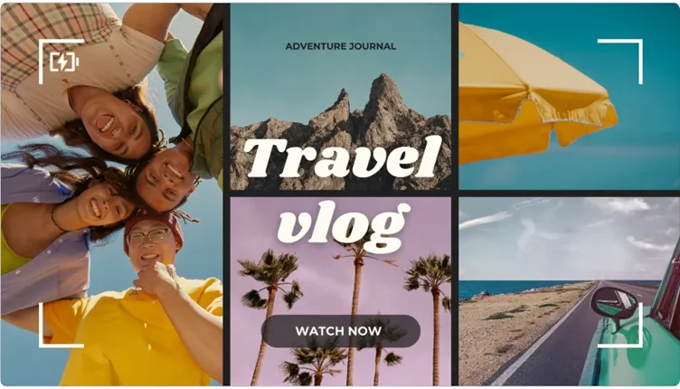 CanvaによるYouTubeサムネイルテンプレート「トラベルブログ」