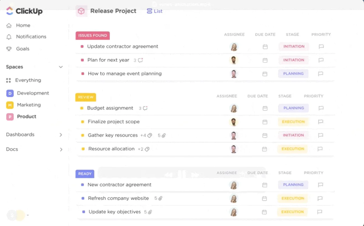 ClickUp AI pour les ressources humaines