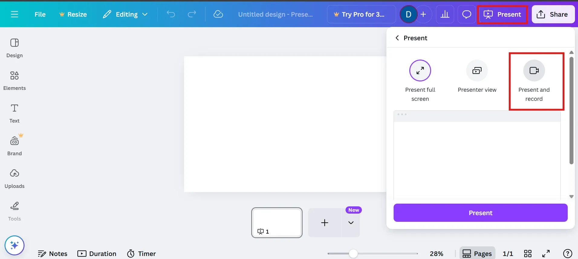 Studio d'enregistrement Canva : comment enregistrer votre écran sur Canva