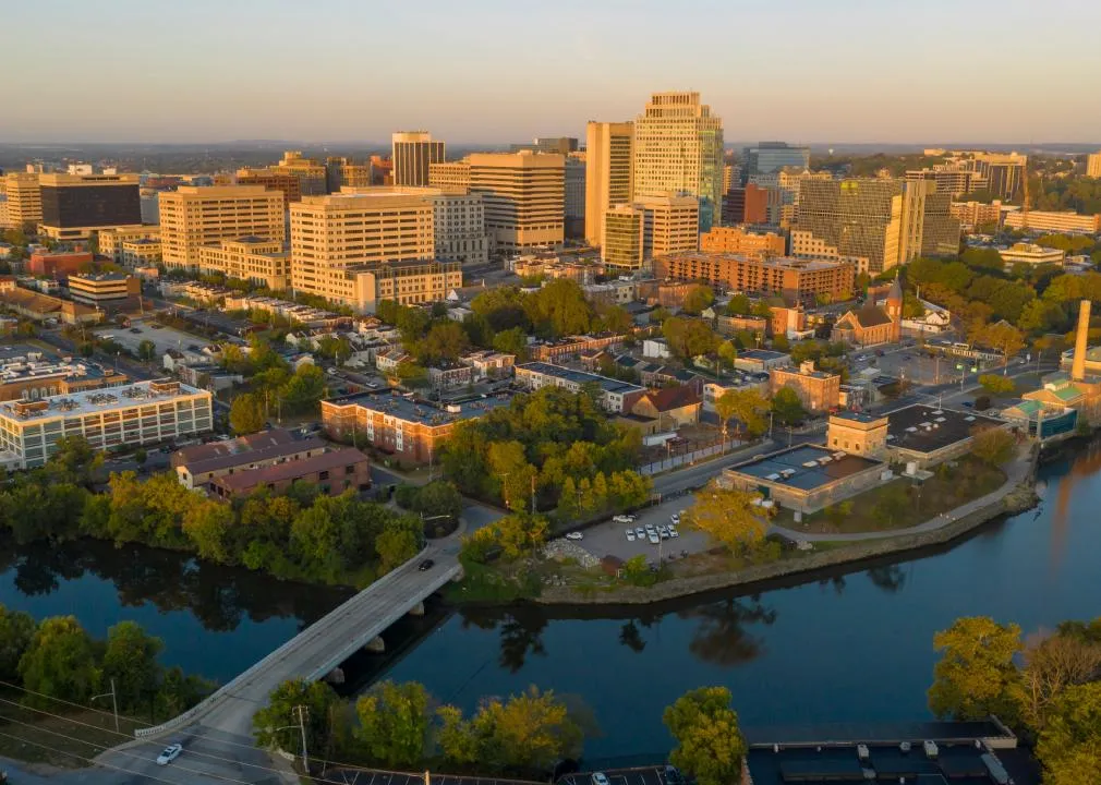 Vue aérienne de Wilmington