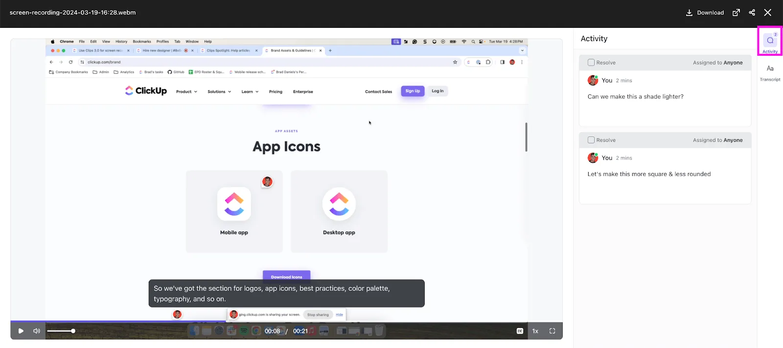 ClickUp Clips