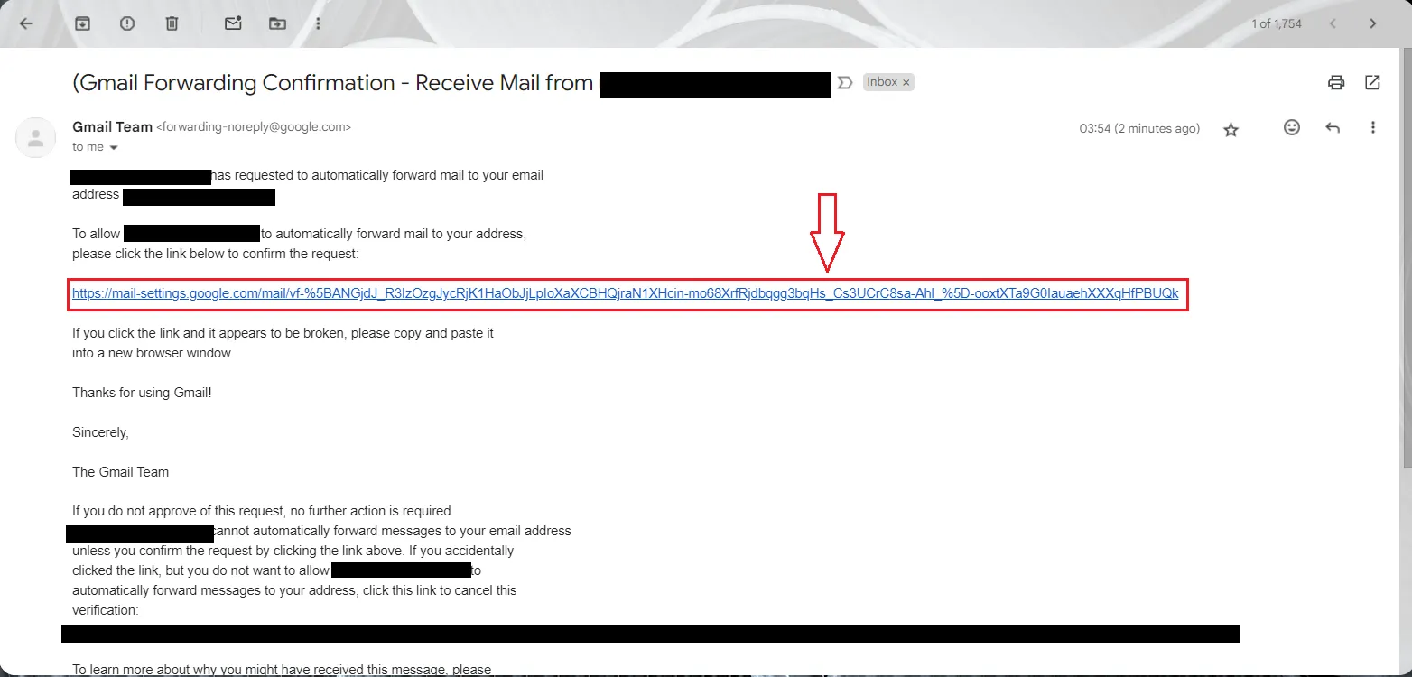 Verifica l'indirizzo di inoltro in Gmail