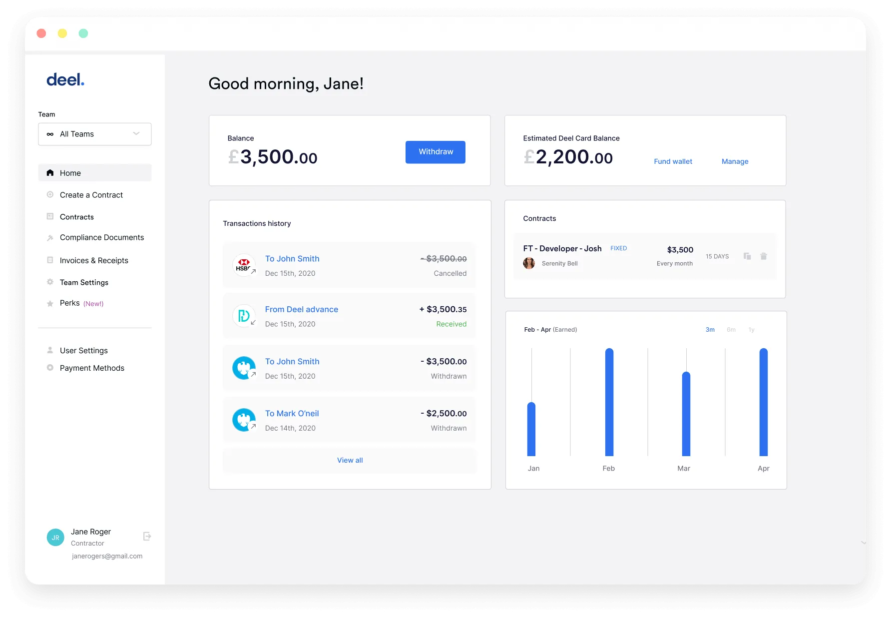 Software de gestão de funcionários: Plataforma Deel para software de RH