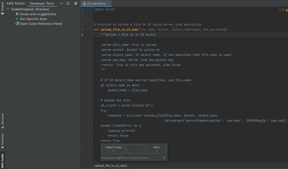 Amazon CodeWhisperer: ตัวแทนปัญญาประดิษฐ์สำหรับการเขียนโค้ด
