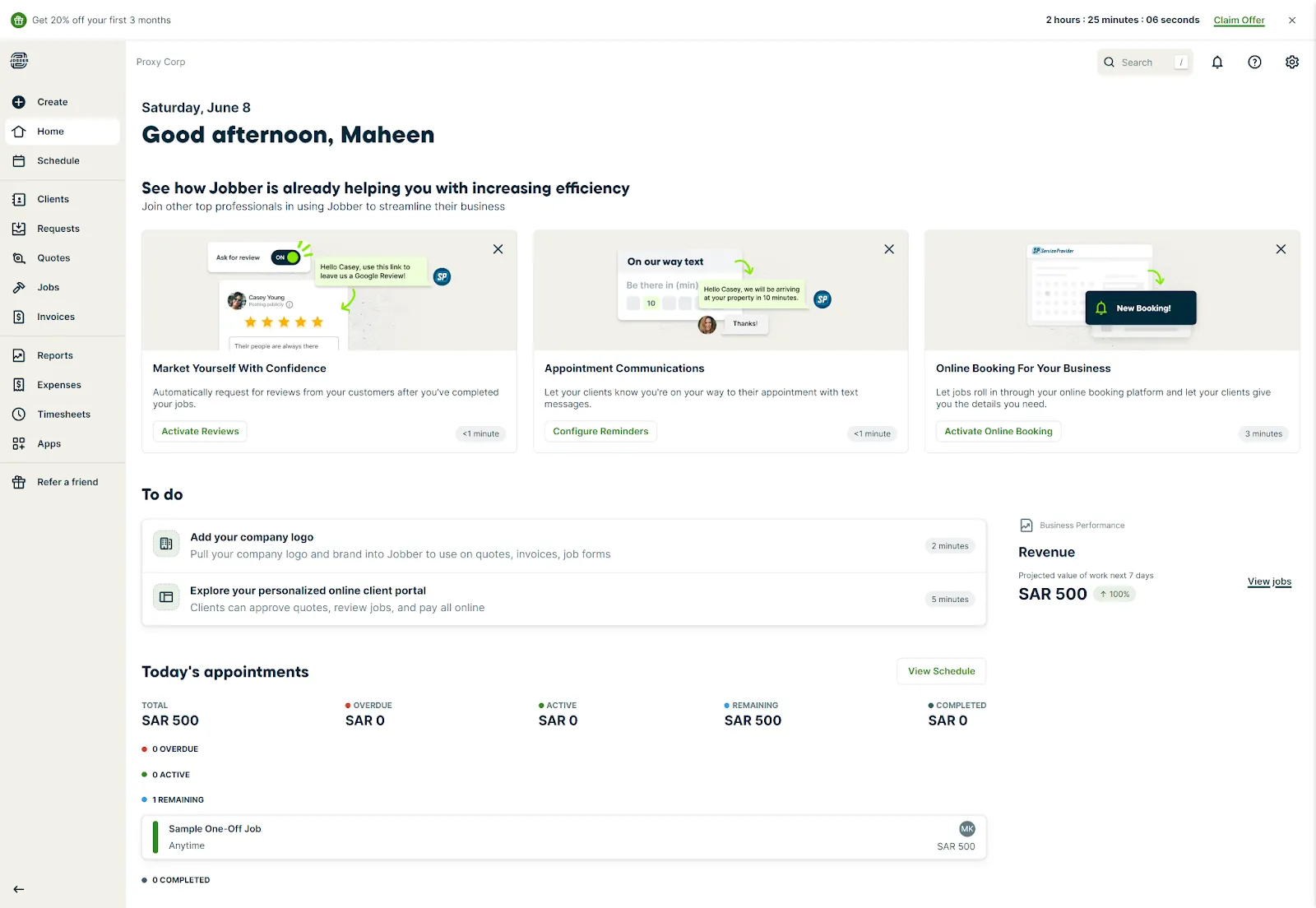 Software de gerenciamento de serviços de campo: Jobber