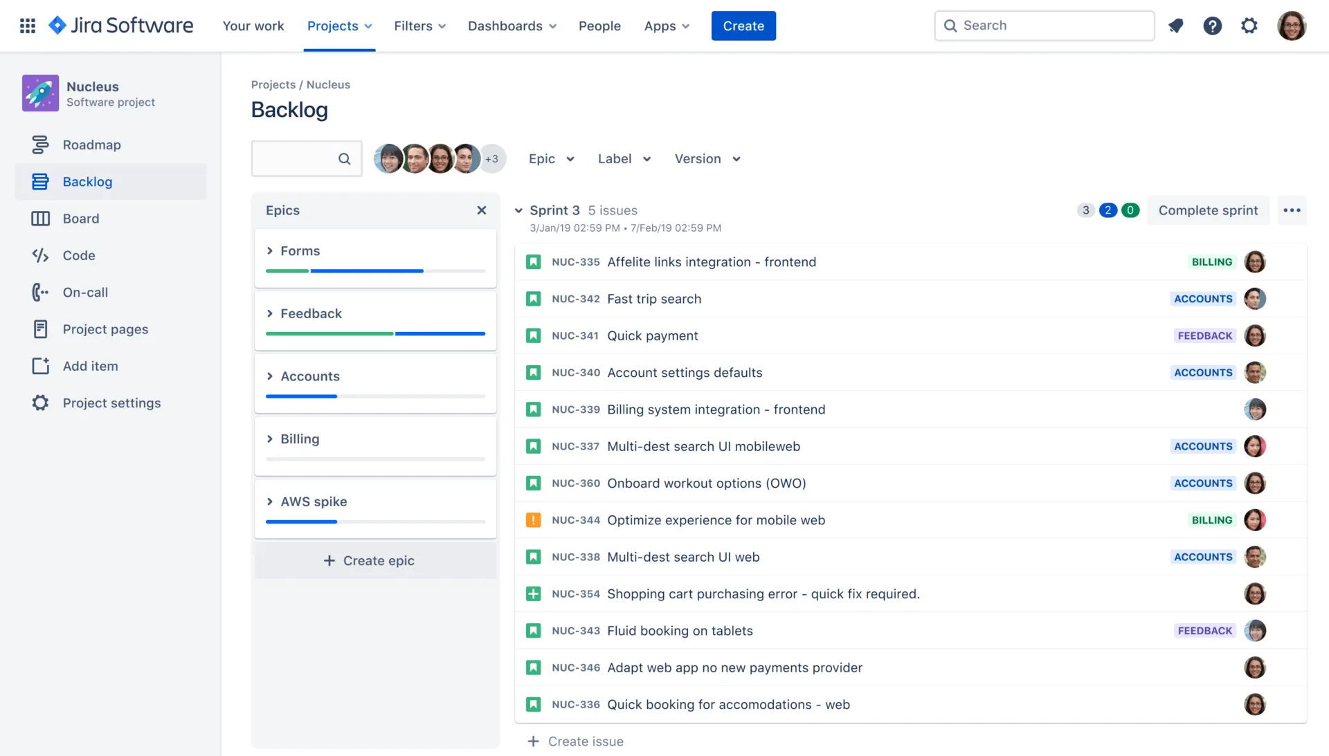 Strumento di definizione delle priorità integrato in Sprint, pensato per i team di ingegneri con Jira